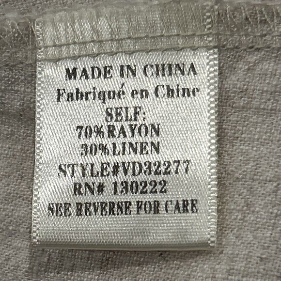 Very J Tunic Top Women Medium Embroidered Linen Blend Shirt Boho Blouse Festival - Picture 5 of 7